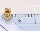 14k Yellow Gold Ladies Natural Diamond Stud Earring heart stud baguette 0.36 ct — photo 9