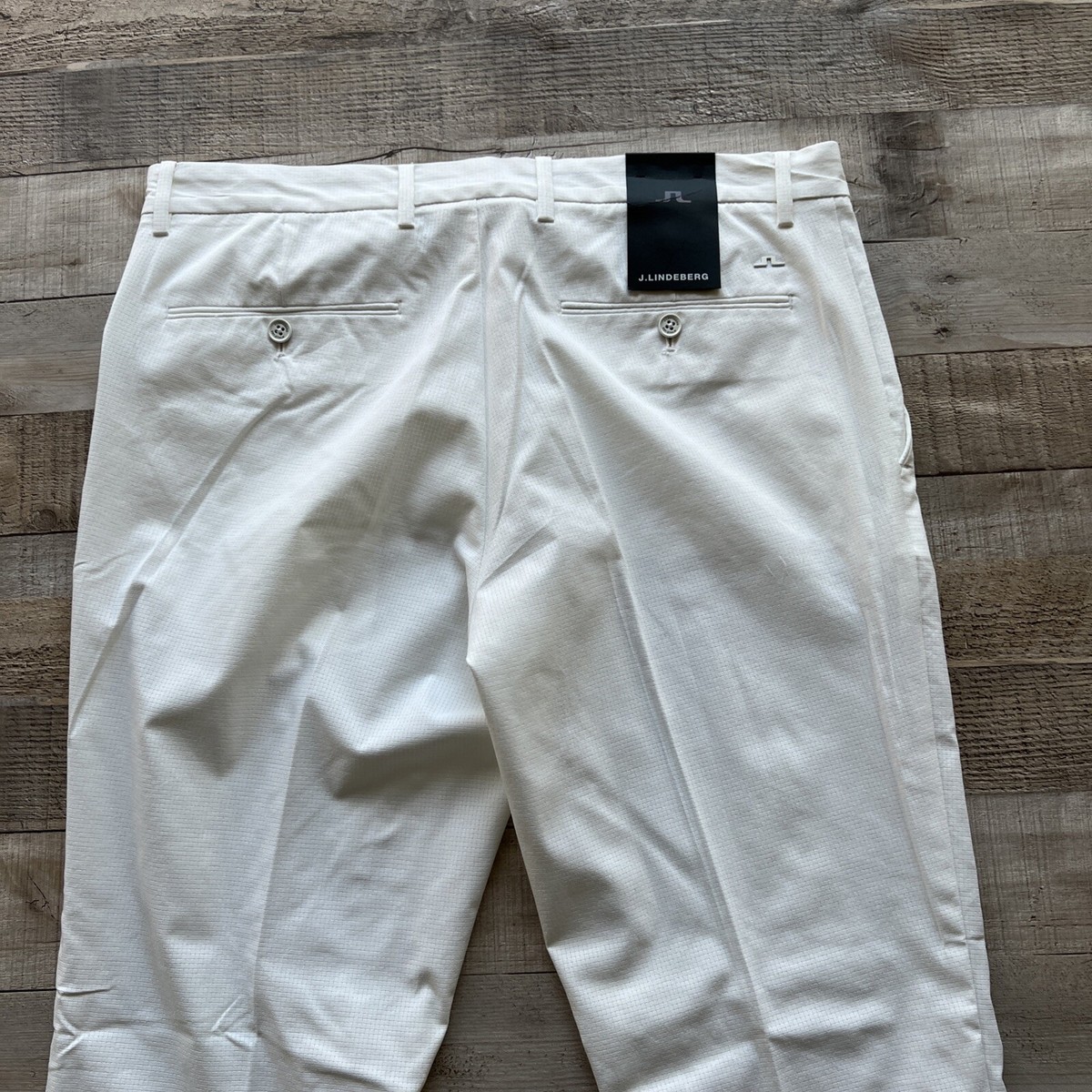 J.LINDEBERG ホワイト スリムフィットパンツ J Lindeberg Elliot Golf Pant Mens 34x32 White Slim