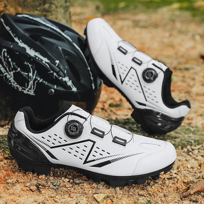 Zapatos de ciclismo MTB para hombre talla grande autobloqueantes carreras bicicleta de carretera zapatillas planas Foto 4 de 4
