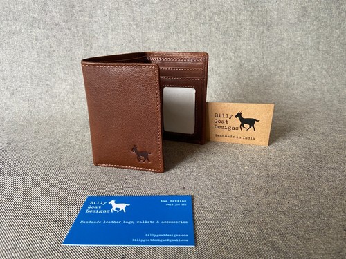 Cartera de cuero Trifold Goat W3Z / ID / B Caja de regalo Zip Diseños de Billy Goat para hombre - Imagen 17 de 27