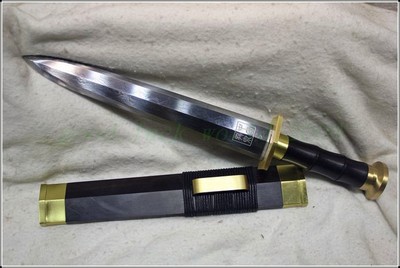 HIGH QUALITY CHINESE SHORT SWORD DAGGER ''HAN JIAN ''(劍)FOLDED STEEL BLADE #3984