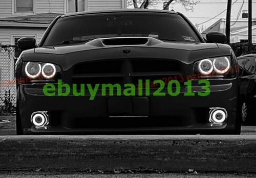 BT RGB 6 Halo Rings for Charger Halogen Headlamp Demon Devil Angel Eye Flash DRL - Picture 2 of 18
