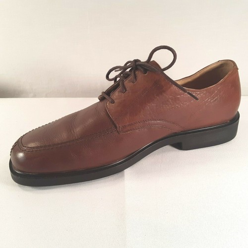 Scarpa elegante uomo Bass marrone 14 M Derby Oxford Field 2V57 pelle morbida tomaia carriera - Foto 4 di 12