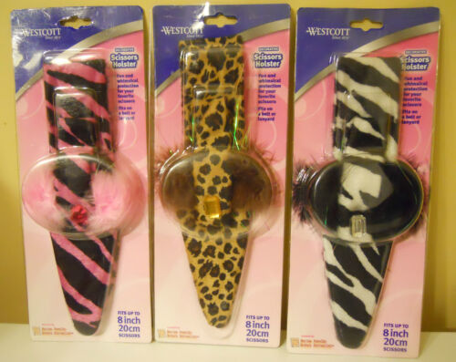 Decorative Scissors Holster Fits up to 8in. Scissors Black Brown White Pink  - Picture 1 of 4