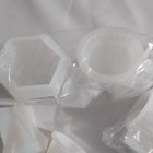 White Silicone Resin Casting Molds & Cups Set, Round & Hex Shapes — photo 4