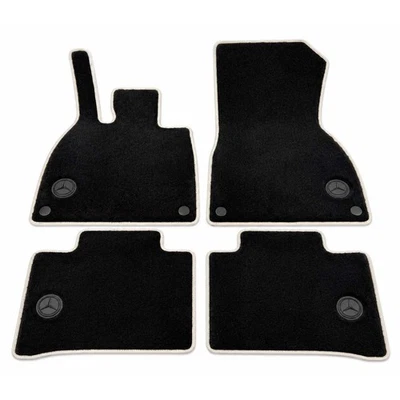 Original Designo Mercedes Fussmatten 4 Teilig Set EQS V297 297 schwarz weiß Desi - Bild 1 von 4
