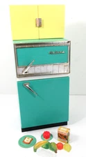 Deluxe Reading MCM Doll Dream Kitchen Refrigerator & Food 1960's Toys