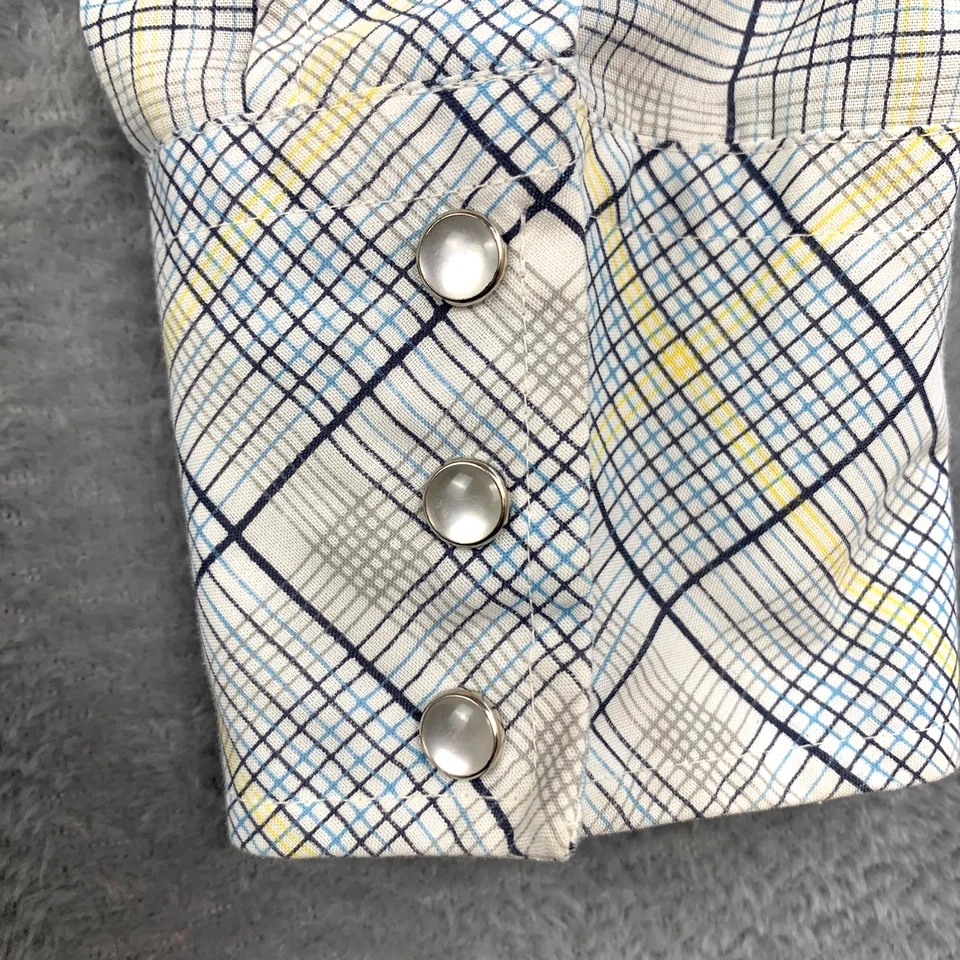 Camisa a cuadros a presión vintage JCPenney Western Apparel para mujer con perlas 16-34 (grande) Foto 3 de 4