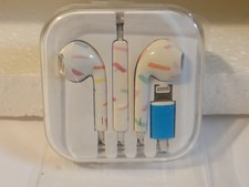 Earphones for iPhone wired with Lightning Connector Color: Party Paint 