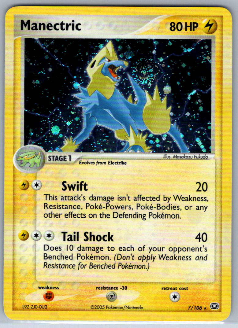 Pokemon Manectric Holo Rare EX Emerald 7/106 NM