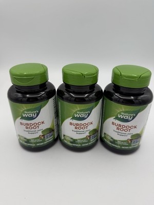 Nature's Way Burdock Root 100X3 Vegan Capsules Each (3) 5/31/2029 Joint Support