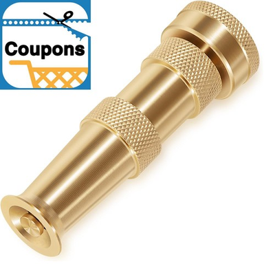 #ad #ad 12380 Brass Adjustable Water Hose Nozzle Multiple Spray Pattern for Garden Patio $15.93