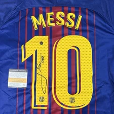 Lionel Messi Signed Barcelona Spain 2018 Jersey Autographed #10 COA