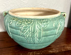 New ListingVintage Nelson McCoy Pottery Aqua Hanging Planter Flower Pot Leaves & Berries