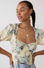 Urban Outfitters small  Cottagecore, Ren Faire,  baby doll, Corset top, floral