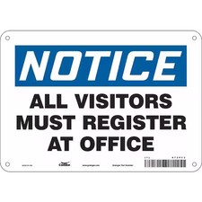 Condor 472F13 Safety Sign, 7 In Height, 10 In Width, Aluminum, Vertical