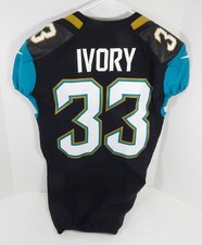 2017 Jacksonville Jaguars Chris Ivory #33 Game Issued Black Jersey 42 DP58932