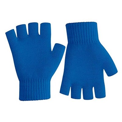  Fingerless Gloves for Women Men Winter Fingerless Mittens for 1 Pair Blue