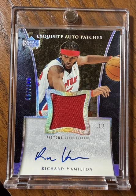 2004-05 Upper Deck Exquisite Collection - Auto Patches Richard Hamilton /100