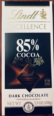 Lindt Excellence Bar 85 Cocoa Extra Dark Chocolate Gluten 3.5 Ounce...