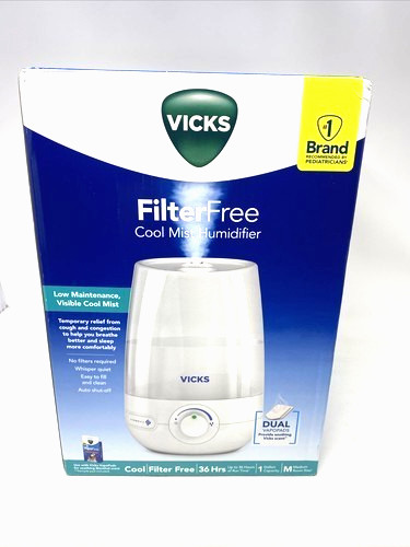 🍀 Vicks 1 Gallon Filter Free Cool Mist Ultrasonic Humidifier,VUL545D2WN