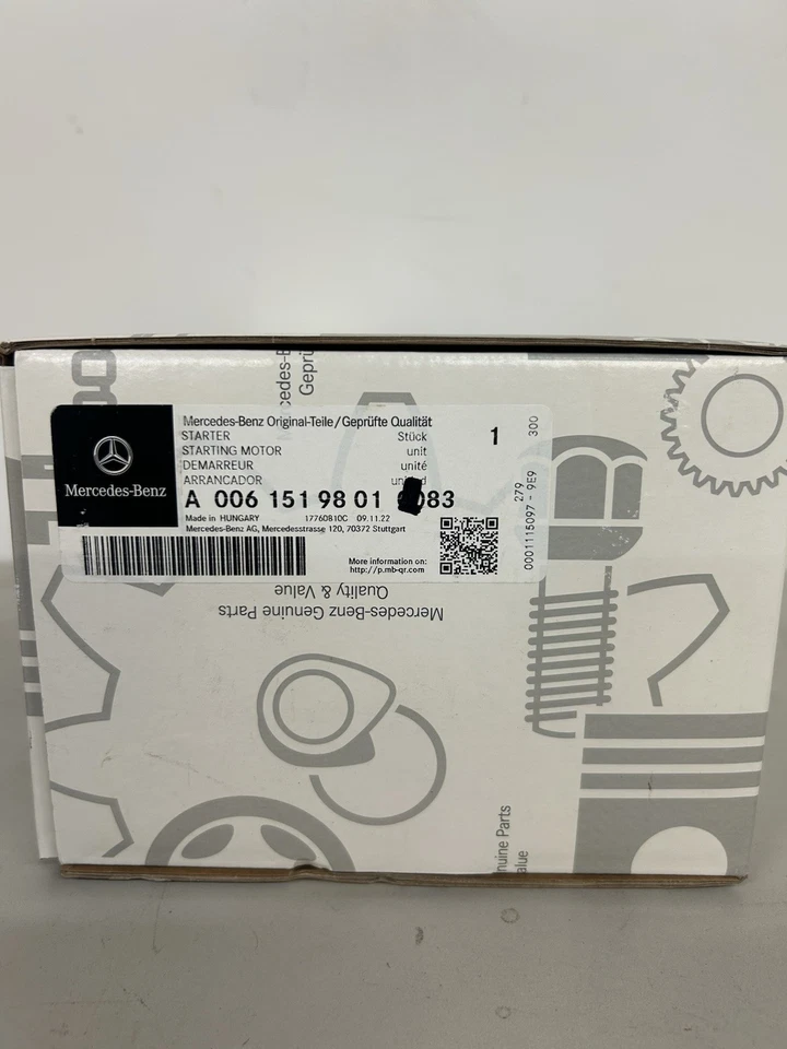 Mercedes Benz 2007-2016 Genuine OEM Remanufactured Starter Motor 006151980183 - Image 4 of 4