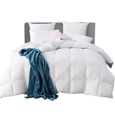 NNEDSZ Bedding Goose Down Feather Quilt Cover Duvet 800GSM Winter Doona White Ki