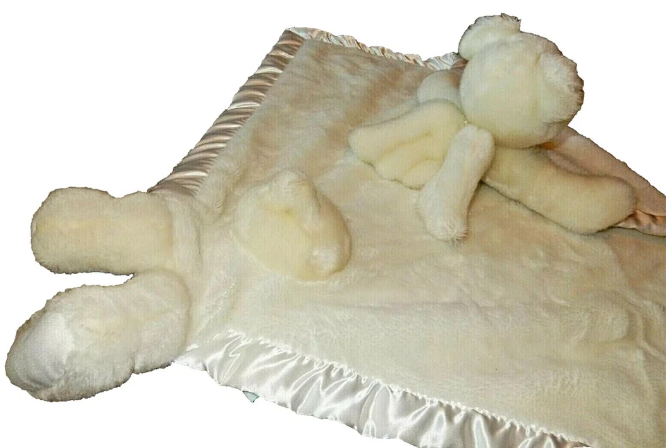 Oso de peluche ángel 6B 30x30 MY BANKY MICHAEL felpa satén cuna bebé manta adorable Foto 4 de 4