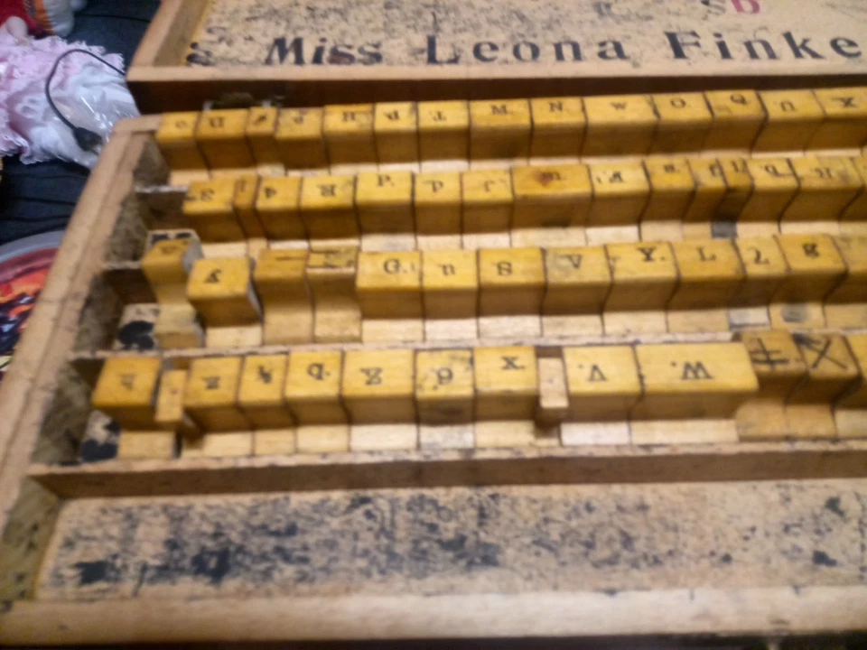 Винтажный антикварный школьный набор резиновых штампов 1933 г. - Изображение 4 из 4