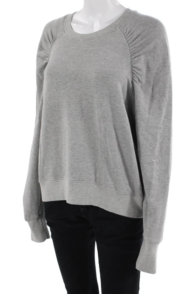 Suéter pulôver feminino Sundry cinza gola redonda manga longa tamanho 2 - Imagem 2 de 4