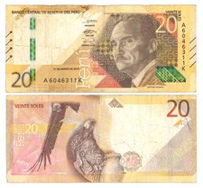 🇵🇪 Peru 20 Soles Banknote 2019 World Paper Money Currency Collection P 197