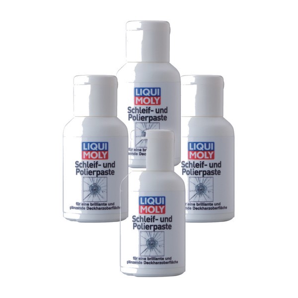 4X Polierpaste Liqui Moly 6297 Schleif- Und Polierpaste Deckharz 25 Ml-image