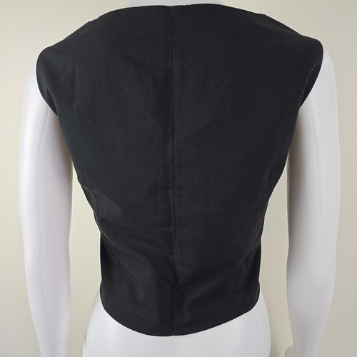 Charcoal Black Button Up Vest - Size: AU 12 - Bild 9 von 23