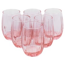 Pasabahce Coloured Drinking Glasses Tumblers Set Water Juice Kitchen Dining