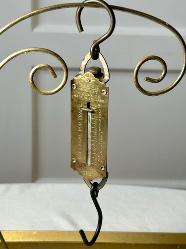 Antique Salter Pocket Balance Scale No.3~Brass Face Plate~25lb~England~Free Ship