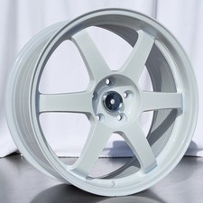 19 Gloss White Wheels 19x8.5 38 5x114.3 Te37 Sl Jdm Style Honda Nissan Toyota 19 Gloss White Wheels 19x8.5 38 5x114.3 Te37 Sl Jdm Style Honda Nissan Toyota