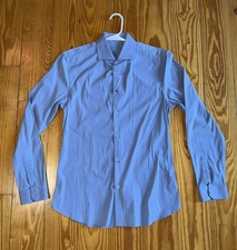 Versace Men’s, Blue, Long Sleeve, Button Up, Dress Up Shirt