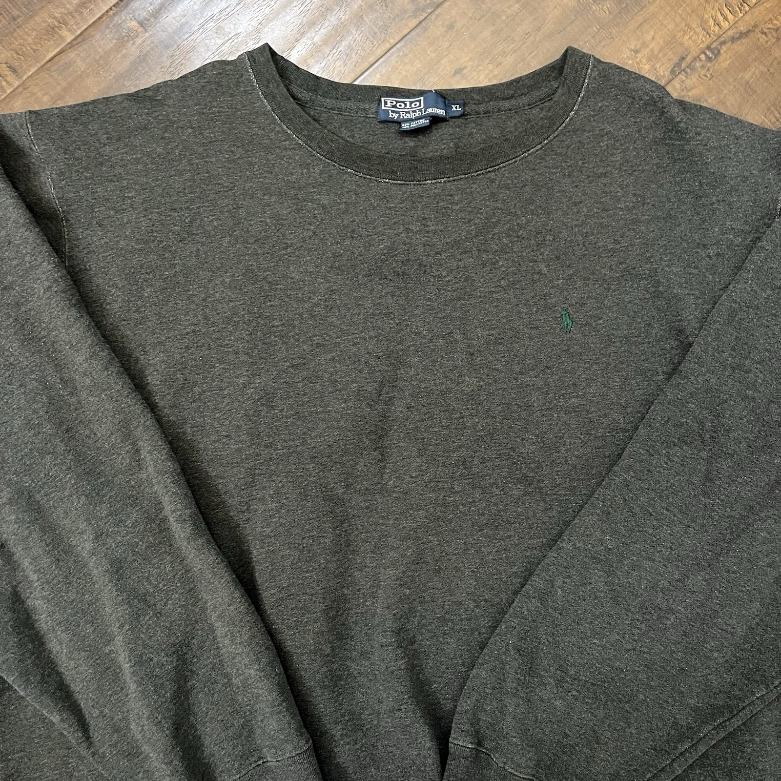 Polo Ralph Lauren uomo girocollo vintage anni 90 grigio taglia XL pony
