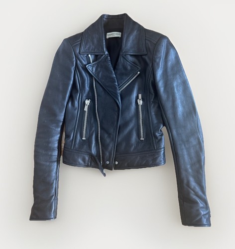Balenciaga Moto Jacket 34 Leather Xs Womens