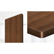 Oikiture Standing Desk Top Adjustable Electric Desk Board Computer Table Walnut — image 4