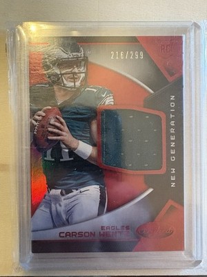 Panini 2016 Certified Carson Wentz Red Mirror Jersey #216/299 Rookie Eagles
