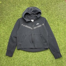 Nike Tech Fleece Hoodie Womens XS Black Full Zip Jacket Performance CW4298-010