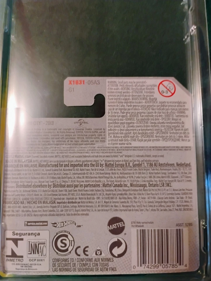 2013 Hot Wheels быстрый и яростный TOYOTA SUPRA короткая карта в протектор трудно найти - Изображение 2 из 4