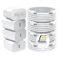 iPhone Charger Fast Charging,20W PD USB C Wall Charger 4 Pack with 6FT Fast C...