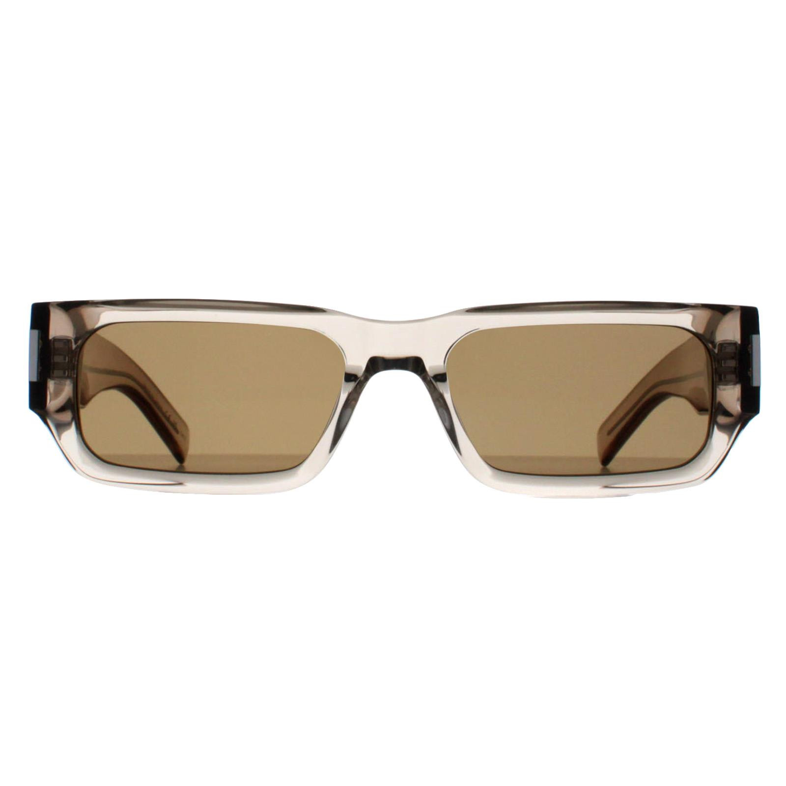 Occhiali da sole Saint Laurent SL660 004 trasparenti beige marrone