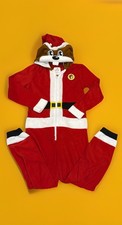 Buc-ees Bucees Mascot w Tail - One piece pajamas with hood Youth M/L Beaver
