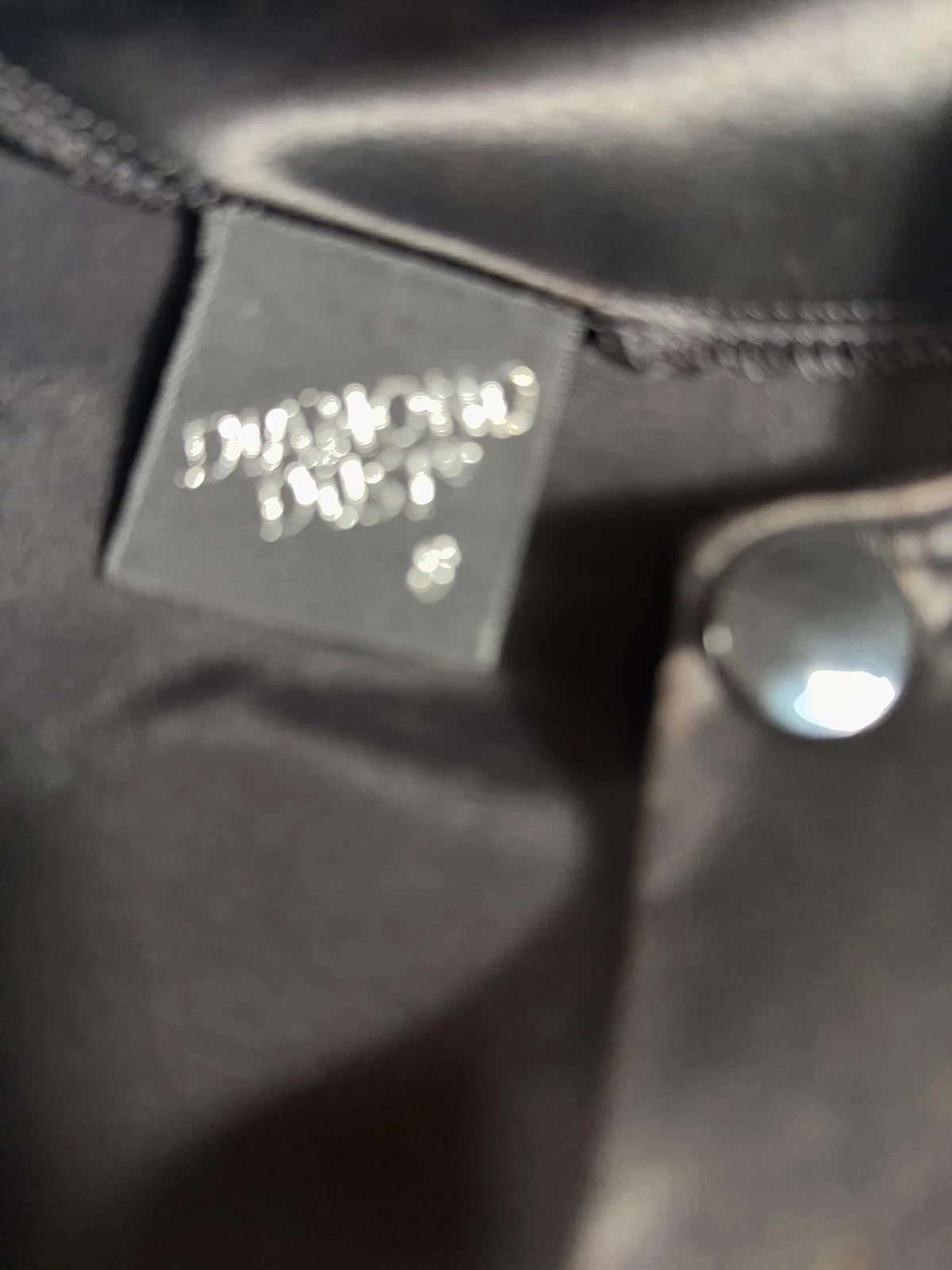 Vtg Diamond Dust Elvis Presley Jacket Mens S Black Satin Bomber Glitter Graphic image 5