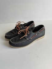 Timberland boat deck shoes EU 38 UK 5 VGC loafers flat leather navy classic