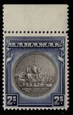 BAHAMAS GVI SG131b, 2s brownish-black & indigo, NH MINT. Cat £15.