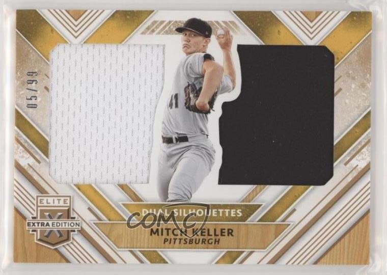 2018 Panini Elite Extra Edition Dual Silhouettes Gold 5/99 Mitch Keller hv1